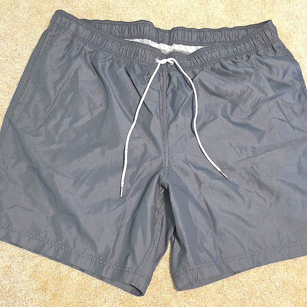 Land's End Swim Bottoms W/Liner Men's XXL Grey